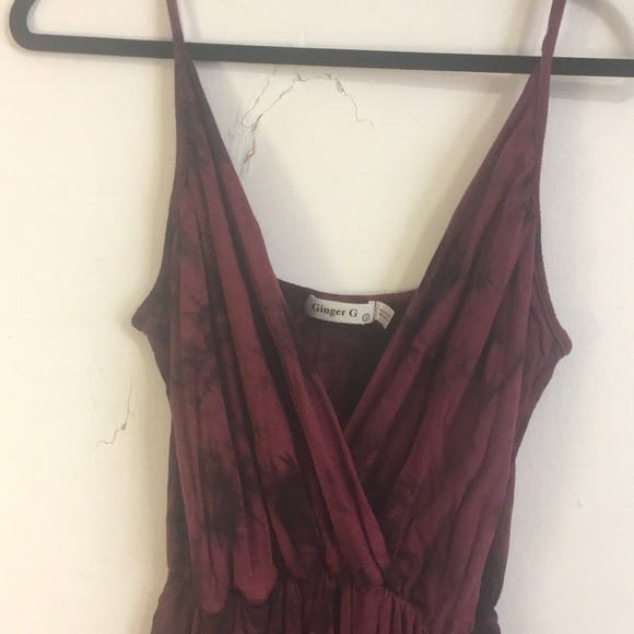 ❤️Ginger G Romper in Rust Red/Black Tye-Dye (S)🖤 - Picture 5 of 9